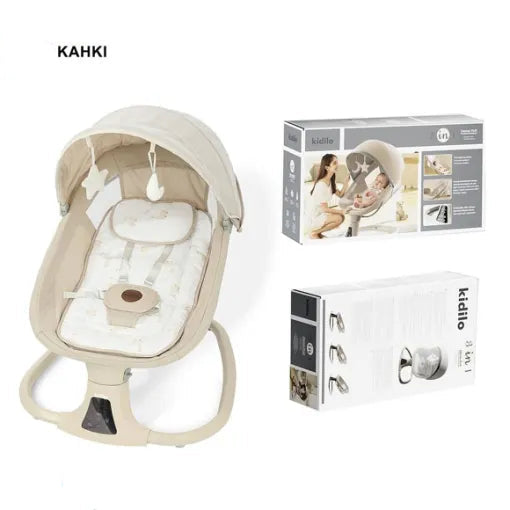Kidilo 3 in 1 Electric Baby Swing E05D – Automatic Rocker with Mosquito Net & Music