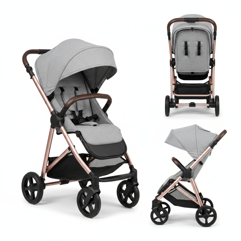 Kidilo Travel Stroller Easy Folding B2 – Lightweight Baby Pram with One-Hand Fold SF-6530-KDL/30