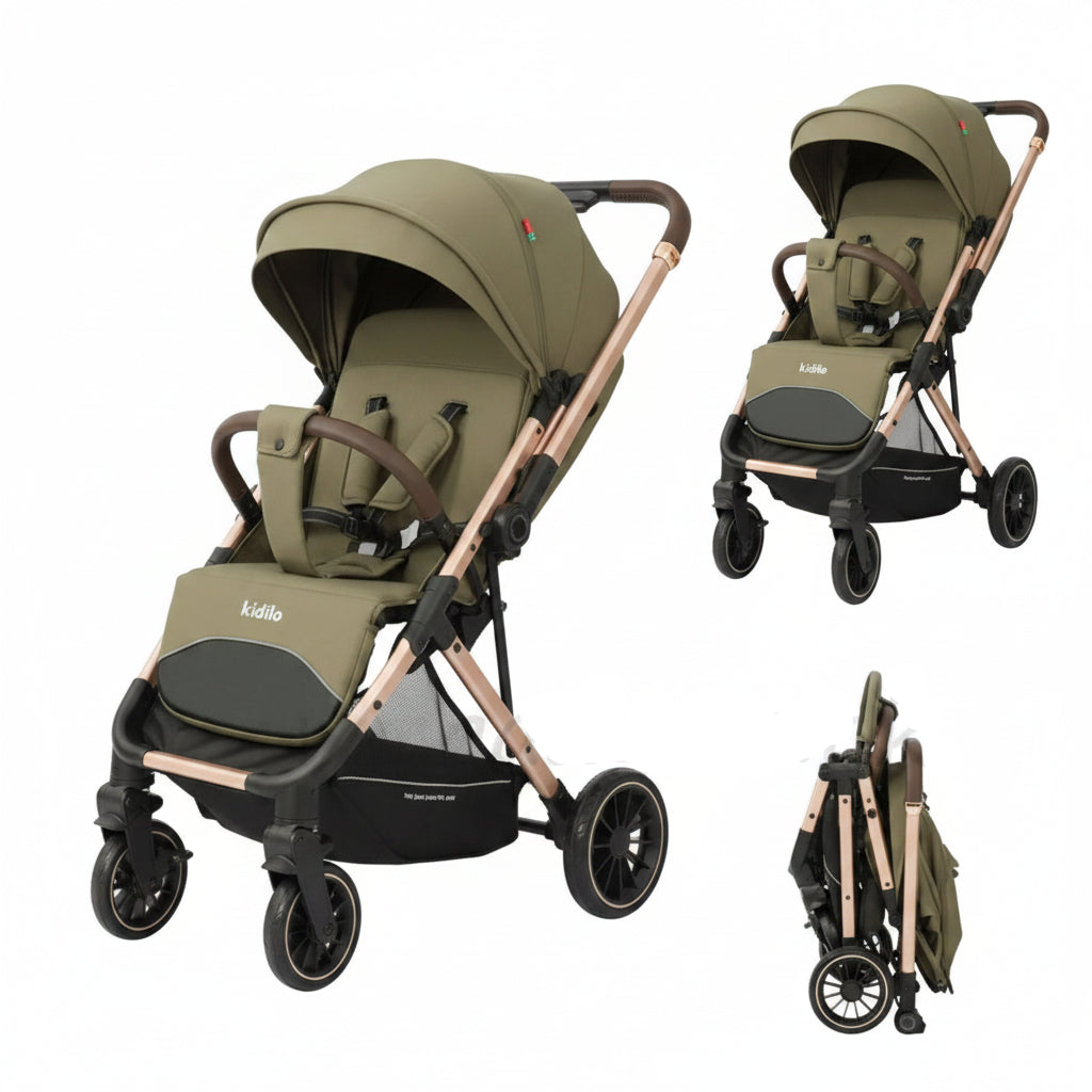 Kidilo Travel Stroller Easy Folding B2 – Lightweight Baby Pram with One-Hand Fold SF-6530-KDL/30