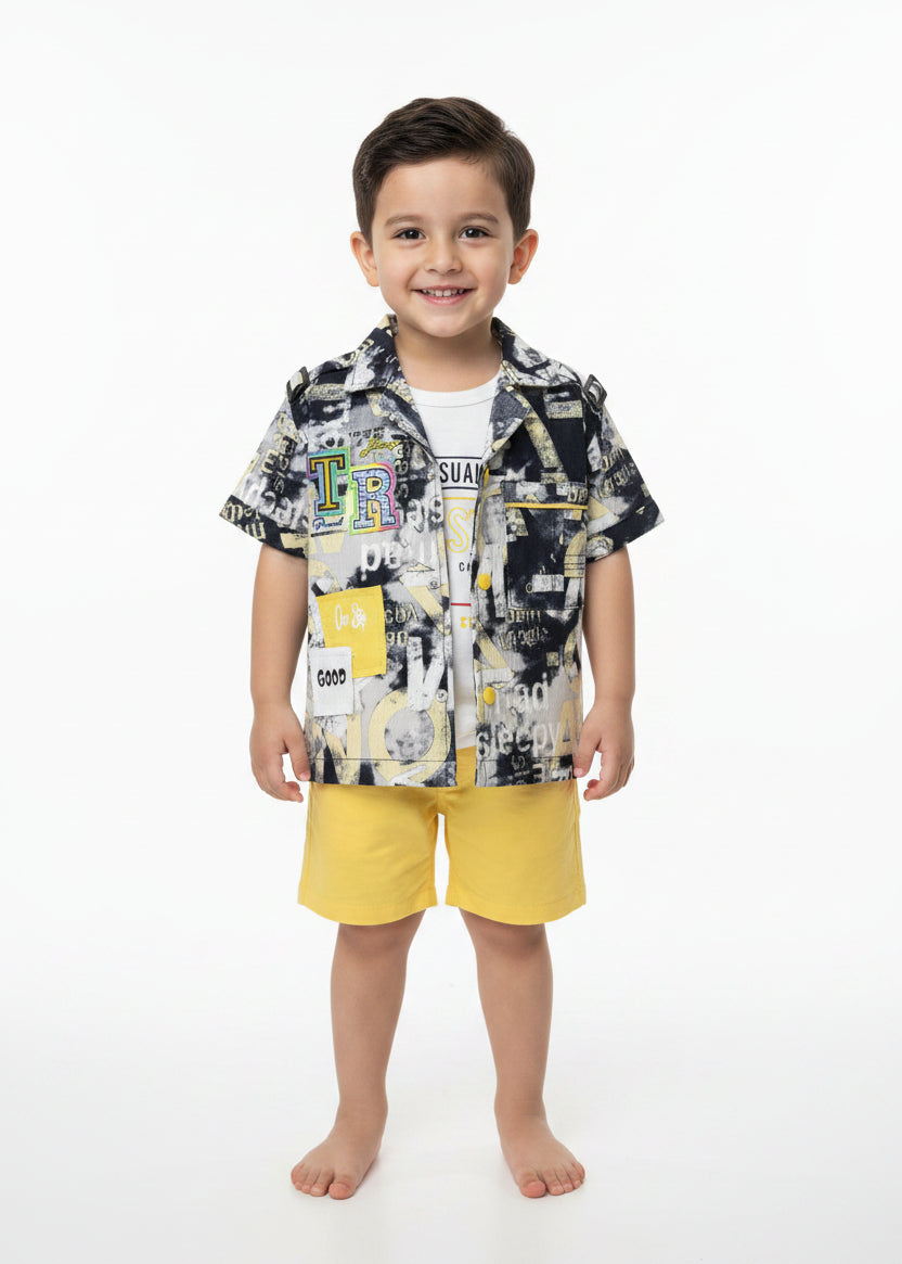 BOYS SHIRT AND SHORTS