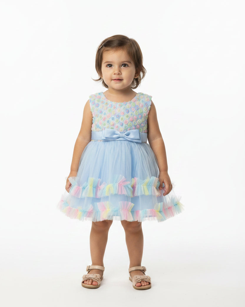 Blue Enchanted Rose Dress