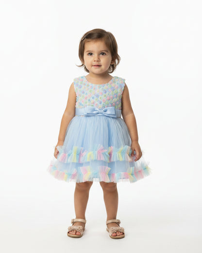 Blue Enchanted Rose Dress