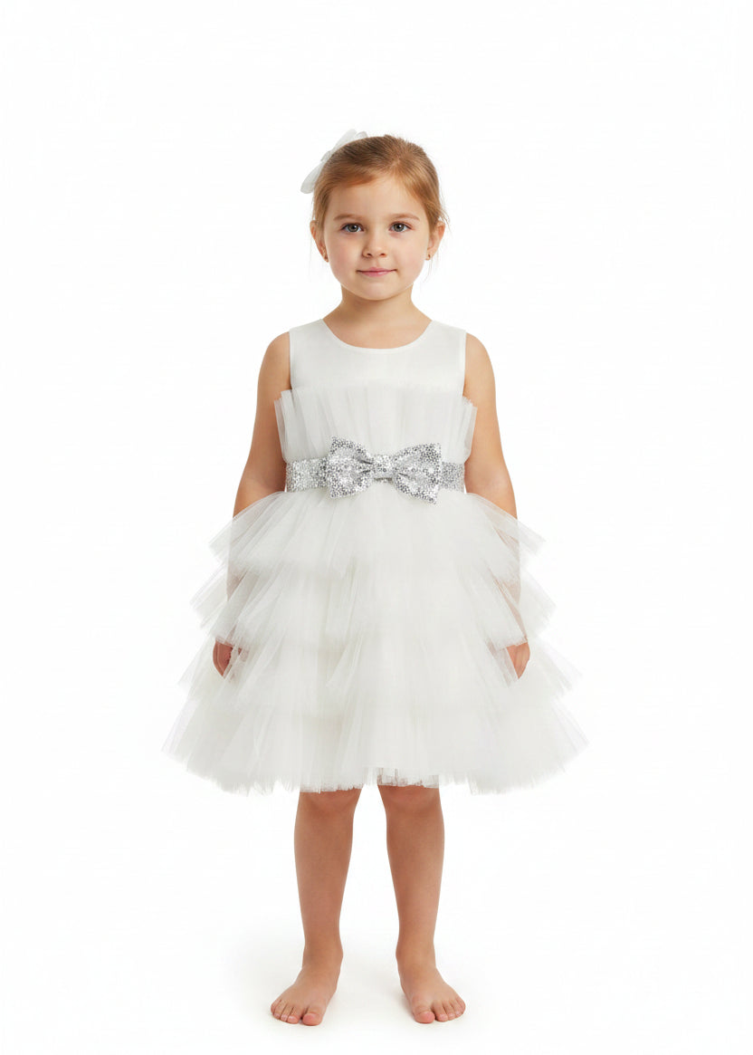 Elegant White Princess Baby Dress