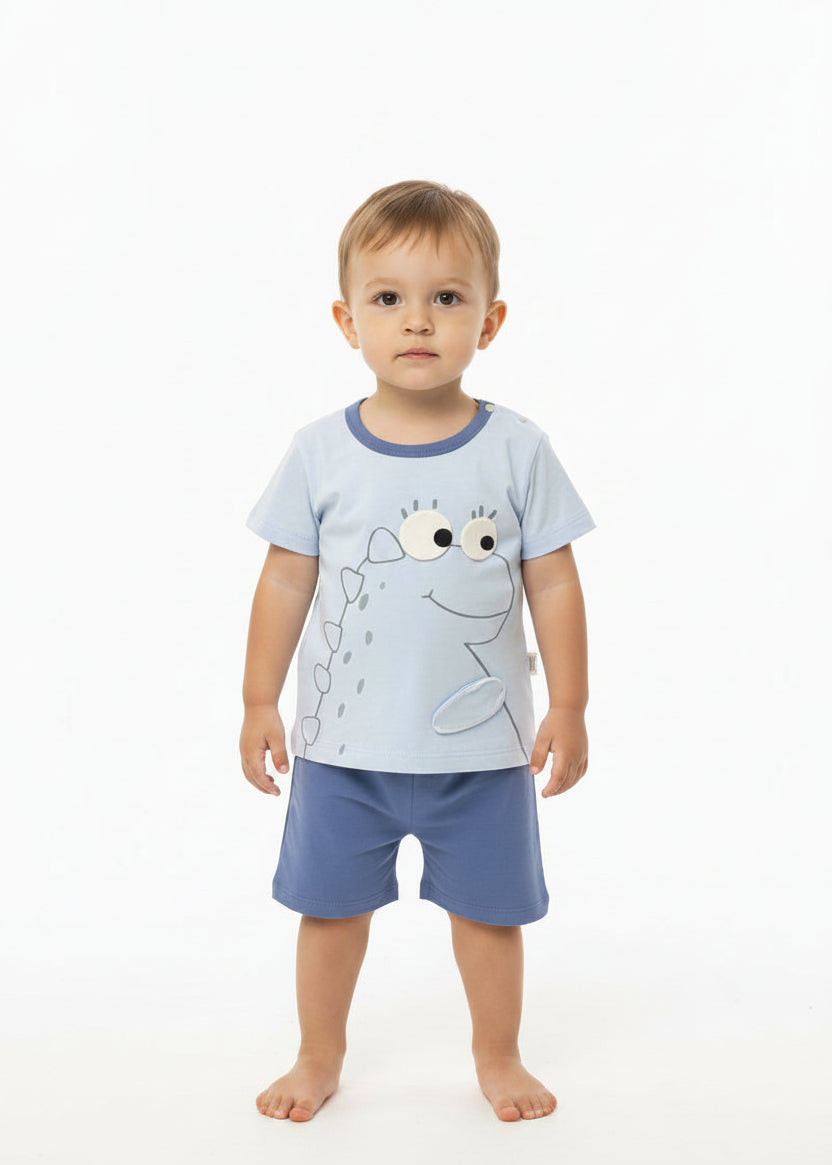 Playful Dinosaur T-Shirt Set
